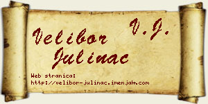 Velibor Julinac vizit kartica